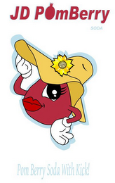JD POMBERRY SODA POM BERRY SODA WITH KICK! logo