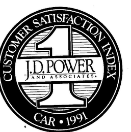 J.D. POWER AND ASSOCIATES CUSTOMER SATISFACTION INDEX CAR 1991 logo