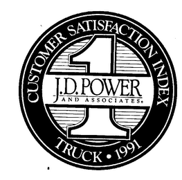 J.D. POWER AND ASSOCIATES CUSTOMER SATISFACTION INDEX TRUCK 1991 logo