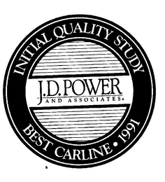 J.D. POWER AND ASSOCIATES INITIAL QUALITY STUDY BEST CARLINE 1991 logo