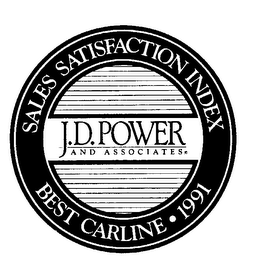J.D. POWER AND ASSOCIATES SALES SATISFACTION INDEX BEST CARLINE 1991 logo