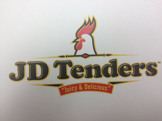 JD TENDERS "JUICY & DELICIOUS" logo