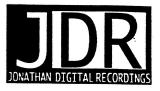 JDR JONATHAN DIGITAL RECORDINGS logo