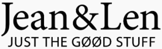 JEAN & LEN JUST THE GØØD STUFF logo