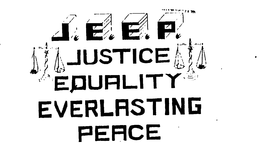 J.E.E.P. JUSTICE EQUALITY EVERLASTING PEACE logo
