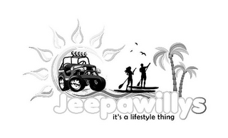JEEPAWILLYS IT'S A LIFESTYLE THING logo