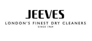 JEEVES LONDON'S FINEST DRY CLEANERS SINCE 1969 logo