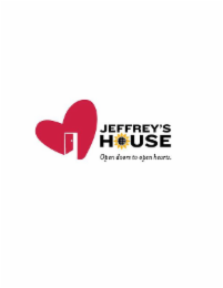 JEFFREY'S HOUSE. OPEN DOORS TO OPEN HEARTS. logo