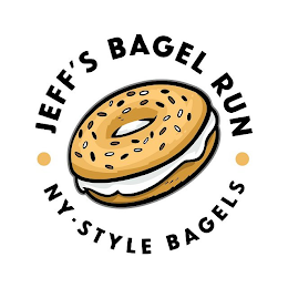 JEFFS BAGEL RUN · NY · STYLE BAGELS · logo