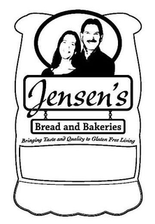 JENSEN'S BREAD AND BAKERIES BRINGING TASTE AND QUALITY TO GLUTEN FREE LIVING logo