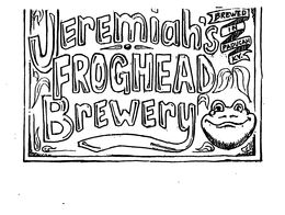 JEREMIAH'S FROGHEAD BREWERY BREWED IN PADUCAH K.Y. logo