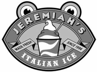 JEREMIAH'S ITALIAN ICE MADE FRESH SINCE 1996 logo