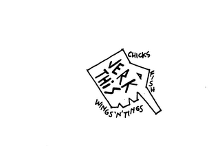 JERK THIS CHICKS FISH WINGS 'N' TINGS logo