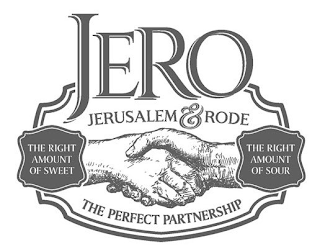 JERO JERUSALEM & RODE THE PERFECT PARTNERSHIP THE RIGHT AMOUNT OF SWEET THE RIGHT AMOUNT OF SOUR logo