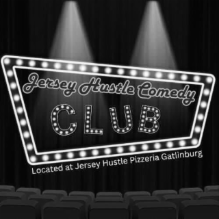 JERSEY HUSTLE COMEDY CLUB LOCATED AT JERSEY HUSTLE PIZZERIA GATLINBURG logo