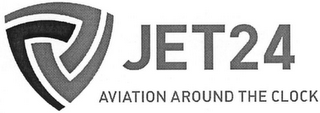 JET 24 AVIATION AROUND THE CLOCK logo