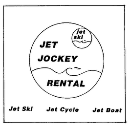 JET JOCKEY RENTAL JET SKI JET CYCLE JET BOAT logo