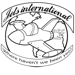 JETS INTERNATIONAL WHERE HAVEN'T WE BEEN YET? logo