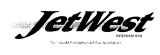 JETWEST INTERNATIONAL WORLDWIDE EXECUTIVE JET TRANSPORTATION logo