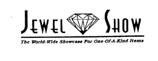 JEWEL SHOW THE WORLD-WIDE SHOWCASE FOR ONE-OF-A-KIND ITEMS logo