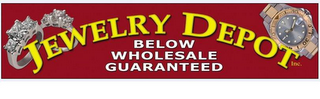 JEWELRY DEPOT INC. BELOW WHOLESALE GUARANTEED logo