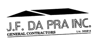 J.F. DA PRA INC. GENERAL CONTRACTORS logo