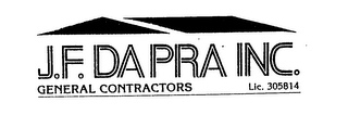J.F. DAPRA INC. GENERAL CONTRACTORS LIC. 305814 logo