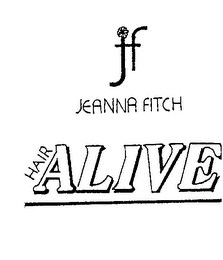 JF JEANNA FITCH HAIR ALIVE logo
