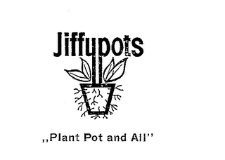 JIFFYPOTS "PLANT POT AND ALL" logo