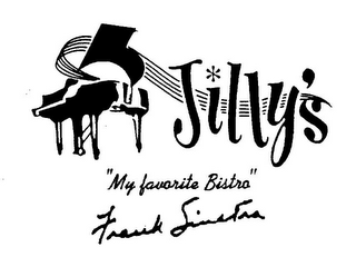 JILLY'S "MY FAVORITE BISTRO" FRANK SINATRA logo