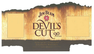 JIM BEAM BEAM FORMULA B A STANDARD SINCE 1795 DEVIL'S CUT 90 PROOF KENTUCKY STRAIGHT BOURBON WHISKEY logo