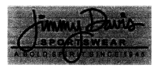 JIMMY DAVIS SPORTSWEAR A BOLD SPIRIT SINCE 1945 logo