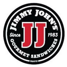 JIMMY JOHN'S JJ SINCE 1983 GOURMET SANDWICHES TASTY! logo