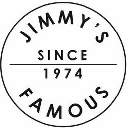 JIMMY'S FAMOUS SINCE 1974 logo
