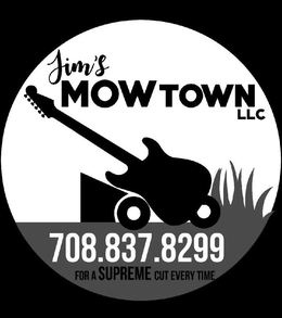 JIM'S MOWTOWN LLC 708.837.8299 FOR A SUPREME CUT EVERY TIME logo