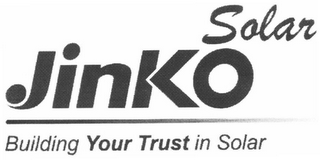 JINKO SOLAR BUILDING YOUR TRUST IN SOLAR logo