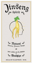 JINSENG SPIRIT NATURAL GINSENG FLAVOREDVODKA HAND-CRAFTED AND 8X DISTILLED IN BROOKLYN logo
