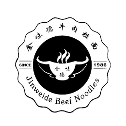 JINWEIDE BEEF NOODLES SINCE 1986 logo