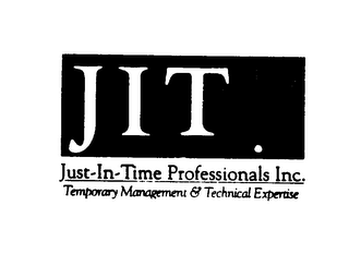 JIT JUST-IN-TIME PROFESSIONALS INC. TEMPORARY MANAGEMENT & TECHNICAL EXPERTISE logo