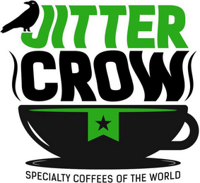 JITTER CROW SPECIALTY COFFEES OF THE WORLD logo