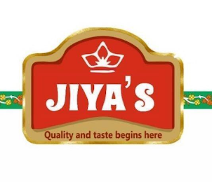 JIYA'S QUALITY AND TASTE BEGINS HERE logo