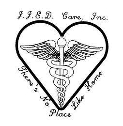 J.J.E.D. CARE, INC. THERE'S NO PLACE LIKE HOME logo