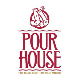JJ'S POUR HOUSE PUT SOME SOUTH IN YOUR MOUTH logo