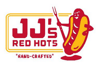 JJ'S RED HOTS "HAND-CRAFTED" logo