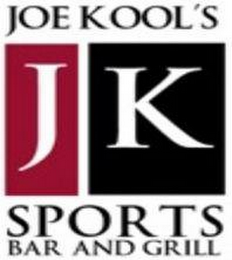 JK JOE KOOL'S SPORTS BAR AND GRILL logo