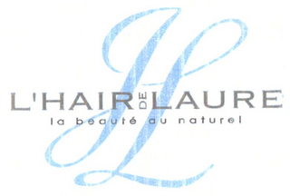 JL L'HAIR DE LAURE LA BEAUTÉ AU NATUREL logo