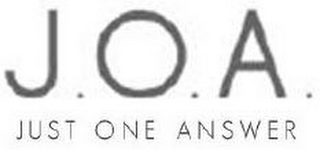J.O.A. JUST ONE ANSWER logo