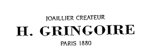 JOAILLIER CREATEUR H. GRINGOIRE PARIS 1880 logo