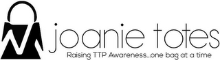 JOANIE TOTES RAISING TTP AWARENESS...ONE BAG AT A TIME logo