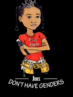JOBS DON'T HAVE GENDERS TOOLS & TIARAS logo